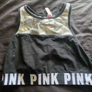 Pink sports bra